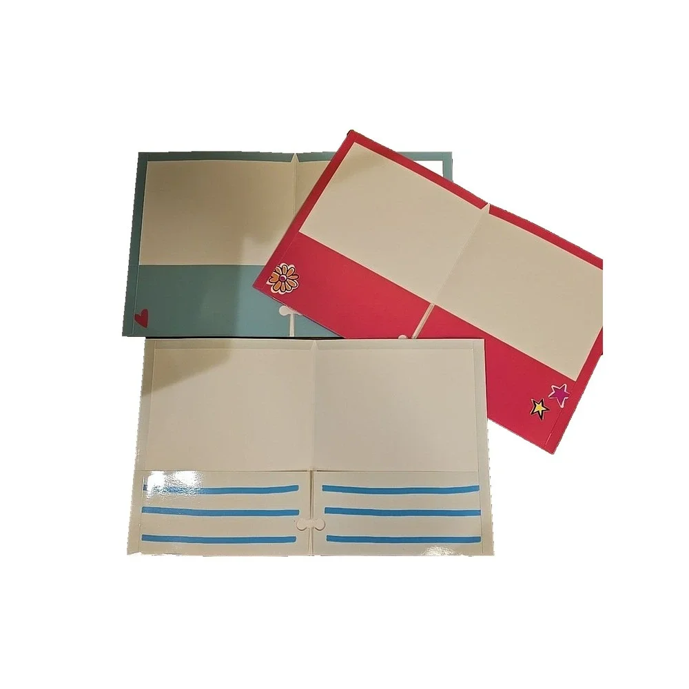 Set of 3 Pocket Folders‎ - Cute Animal Designs, Dog, Cat, Rabbit